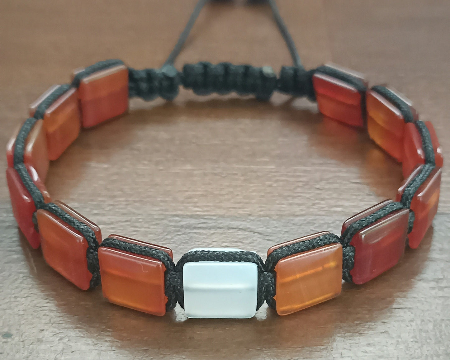 Bracelet d'homme Agate carré