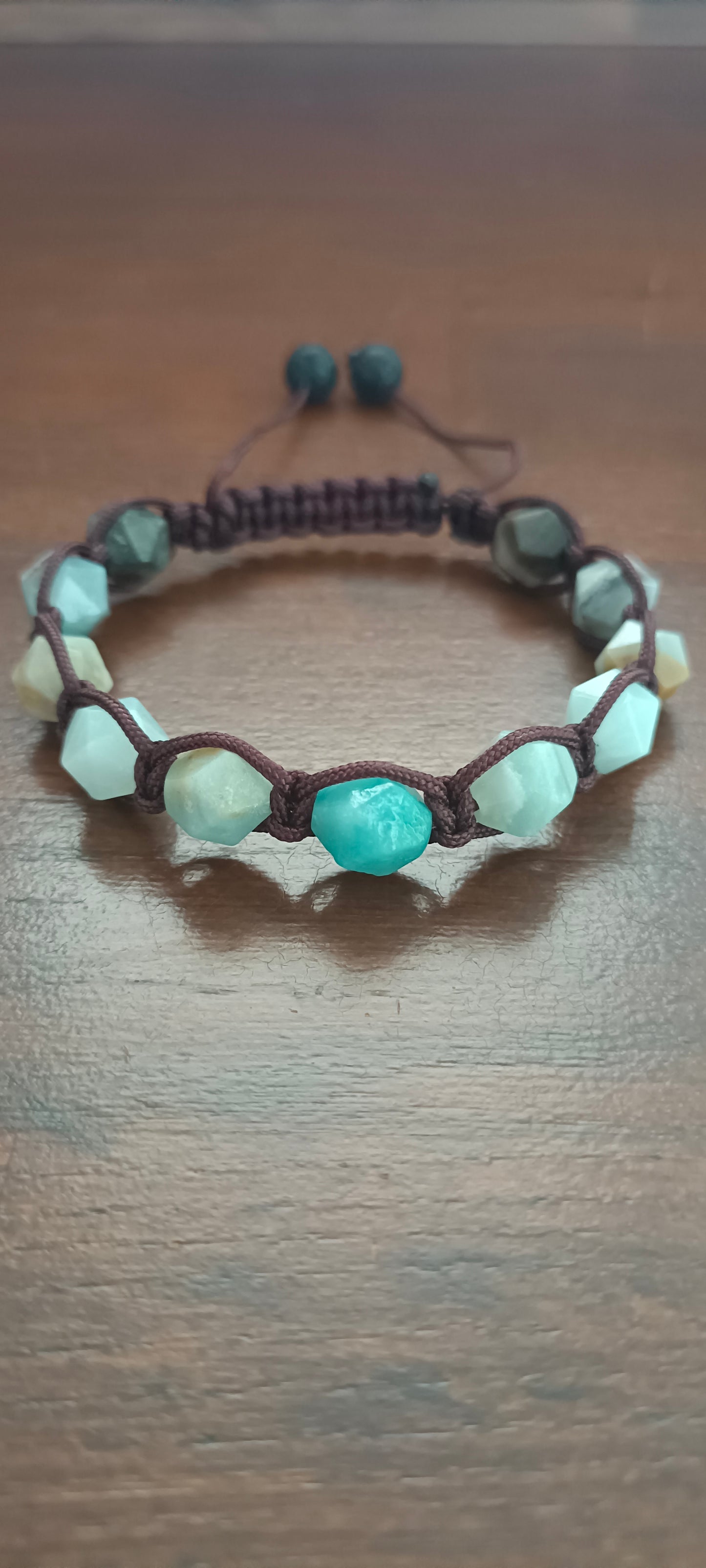 Bracelet d'homme Amazonite facetté