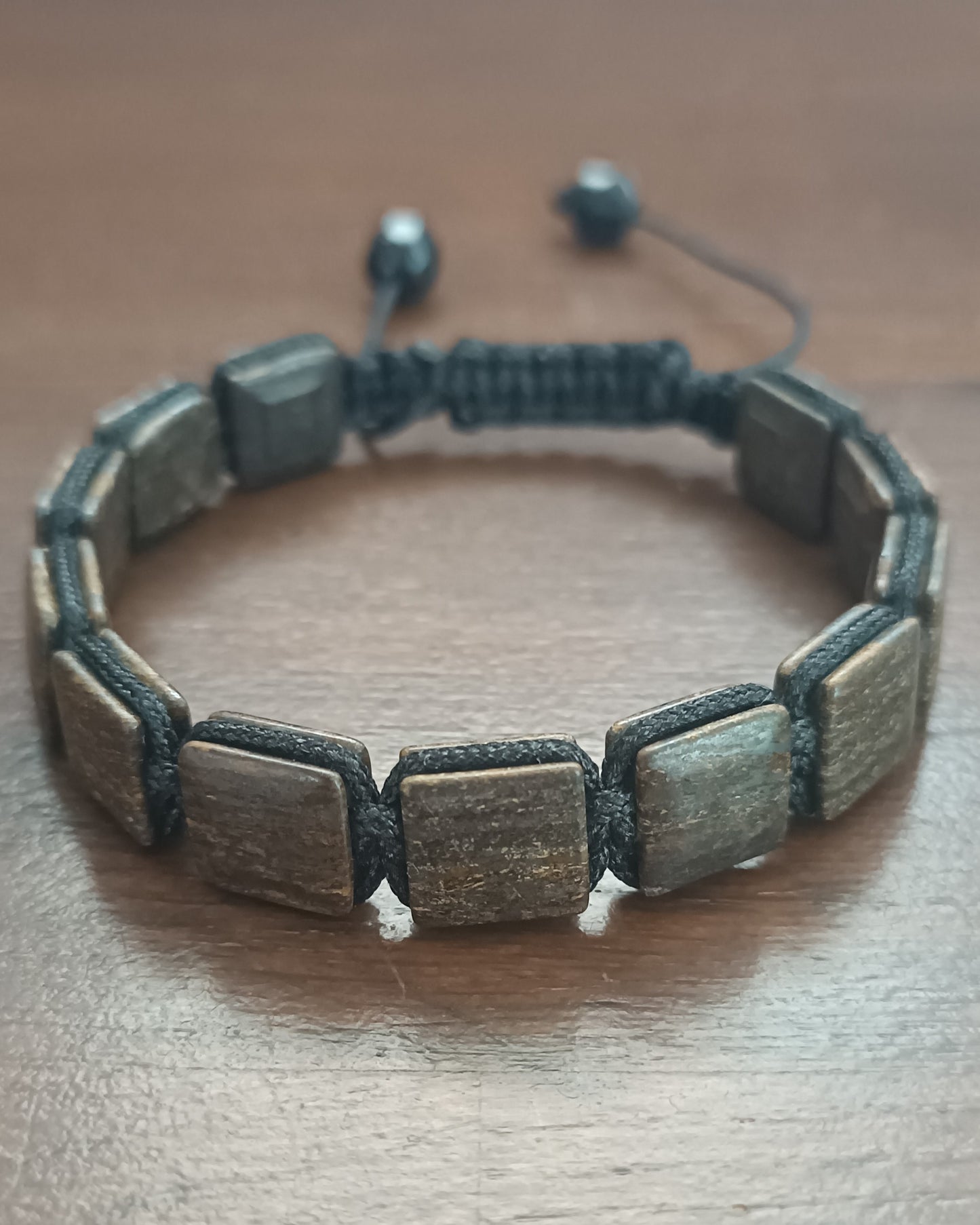 Bracelet d'homme Bronzite carré