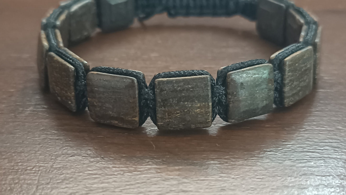 Bracelet d'homme Bronzite carré