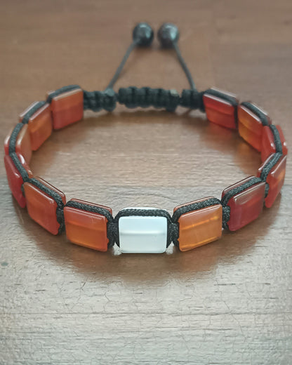 Men's Square Agate Bracelet