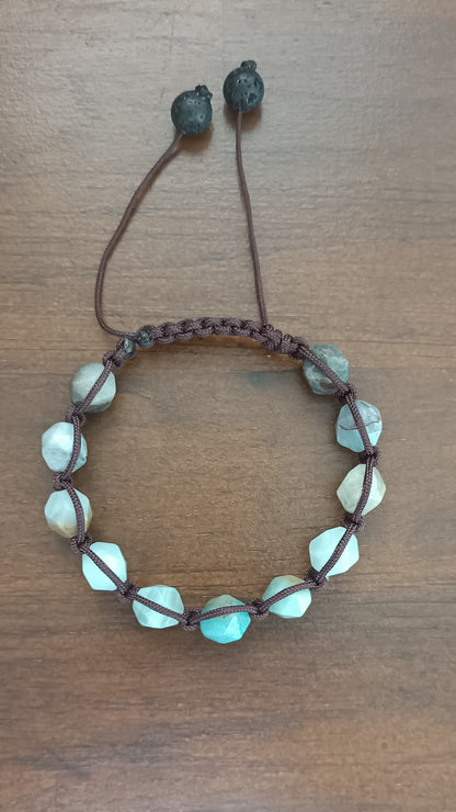 Faceted Amazonite Men's Bracelet