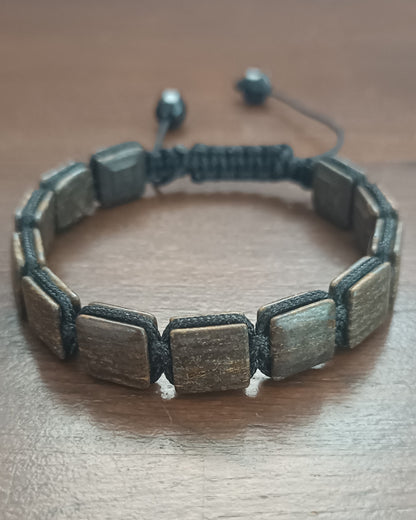 Square Bronzite Men's Bracelet