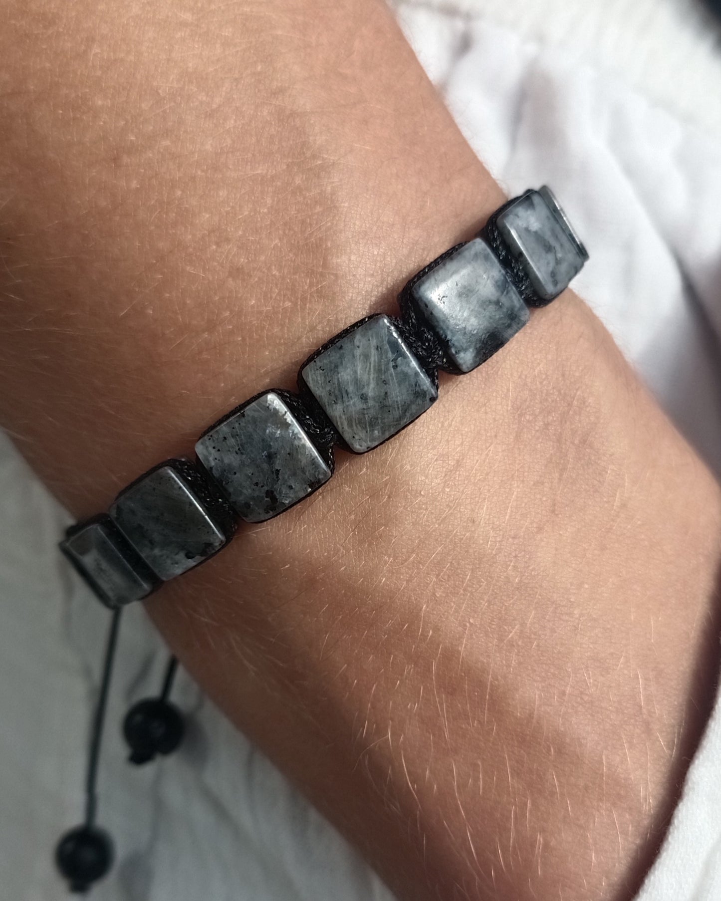 Bracelet d'homme Labradorite carré