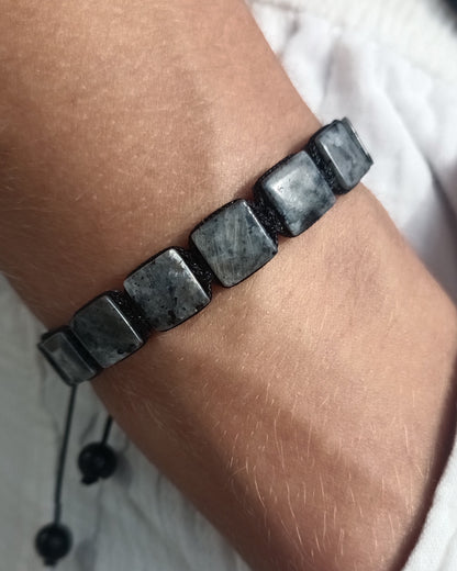 Square Labradorite Men's Bracelet