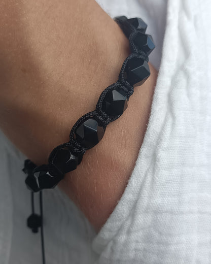 Black Agate Men's Bracelet