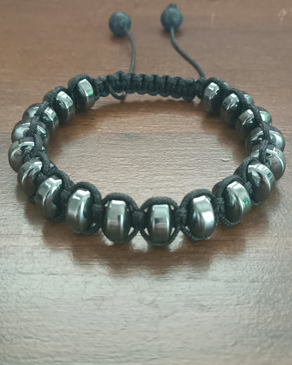 Bracelet d'homme Hématite rondelle