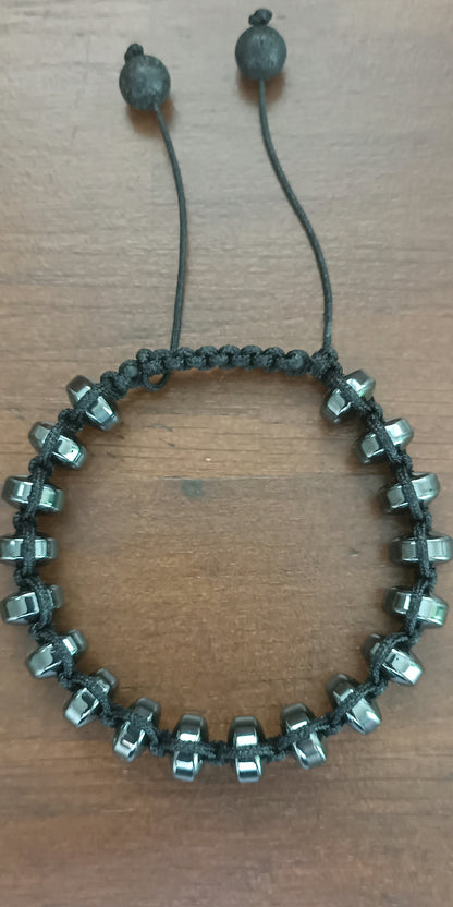 Bracelet d'homme Hématite rondelle