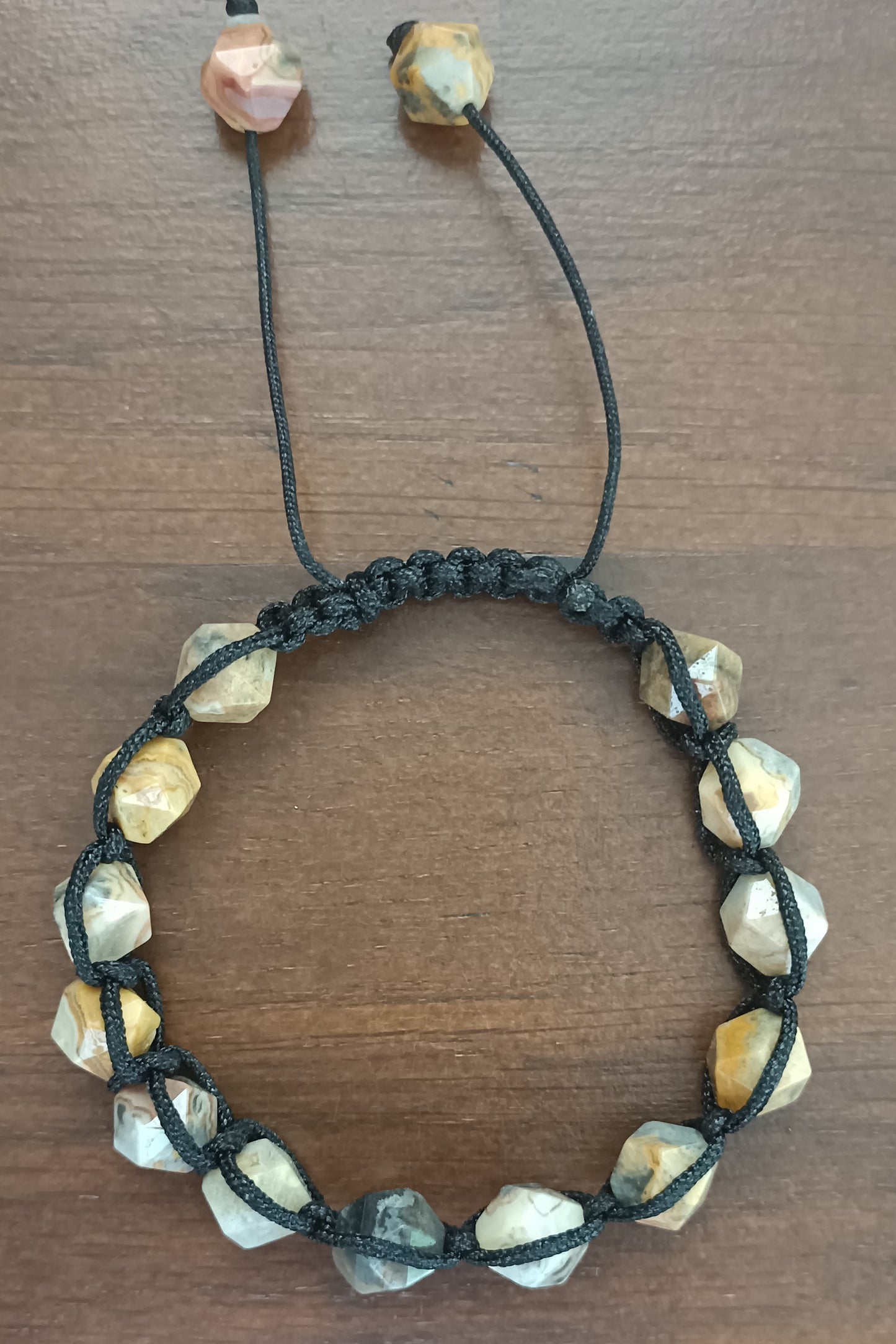 Yellow landscape jade men's bracelet