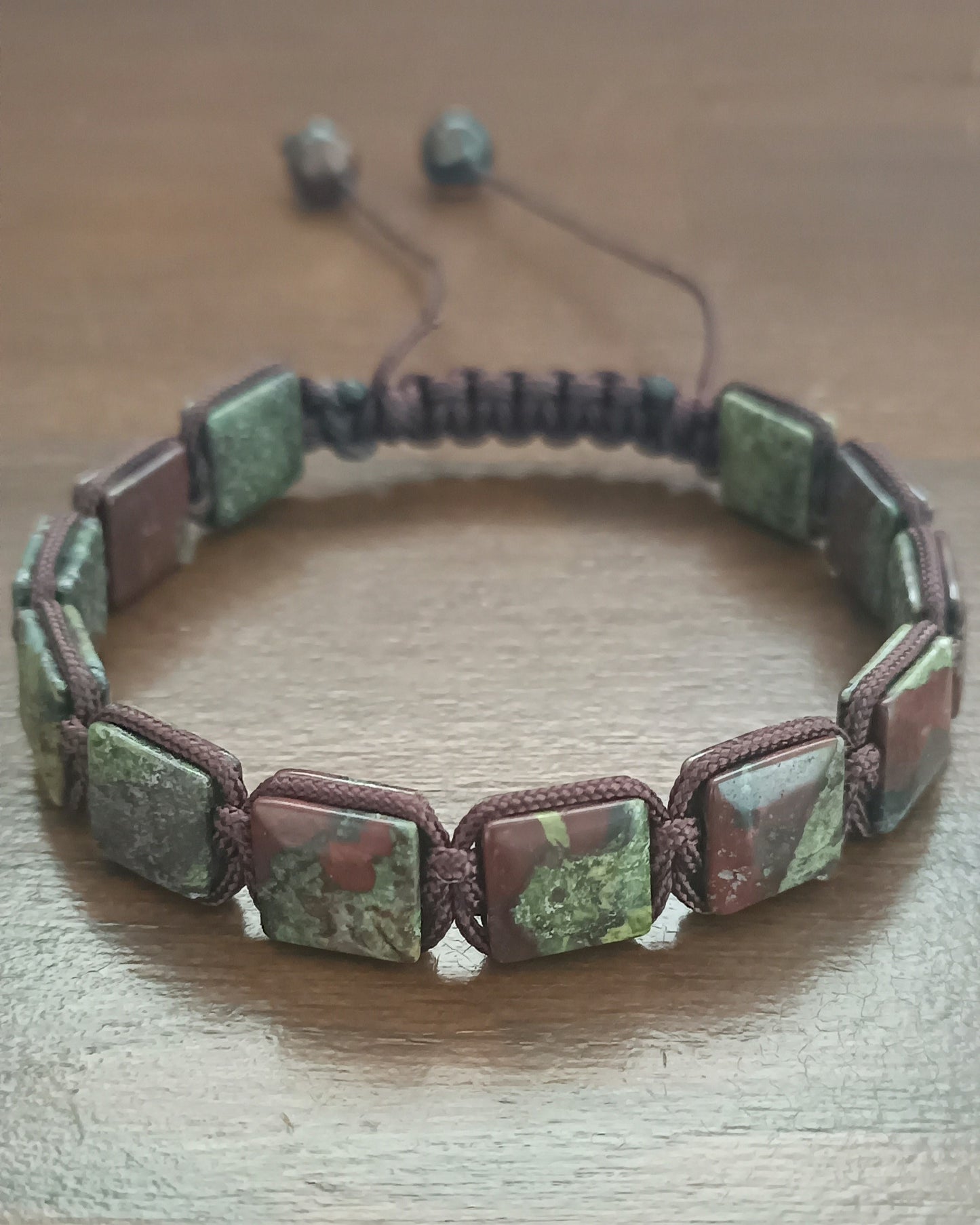 Epidote men's bracelet