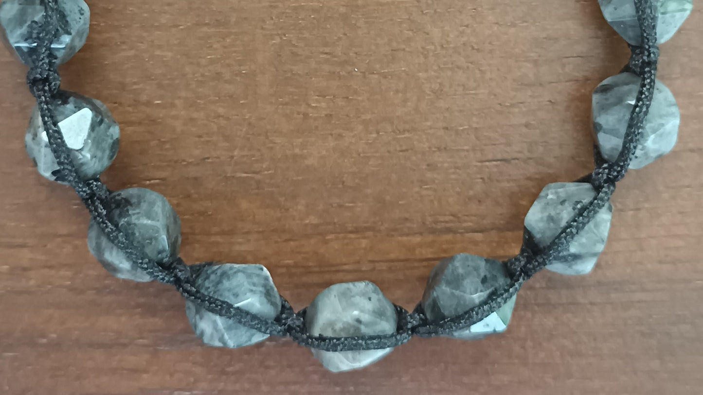 Bracelet d'homme Labradorite facetté