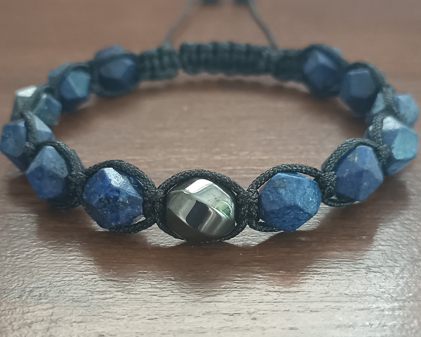 Lapis lazuli men's bracelet