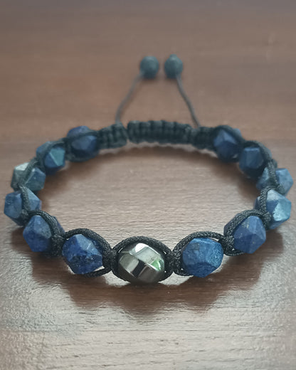 Lapis lazuli men's bracelet