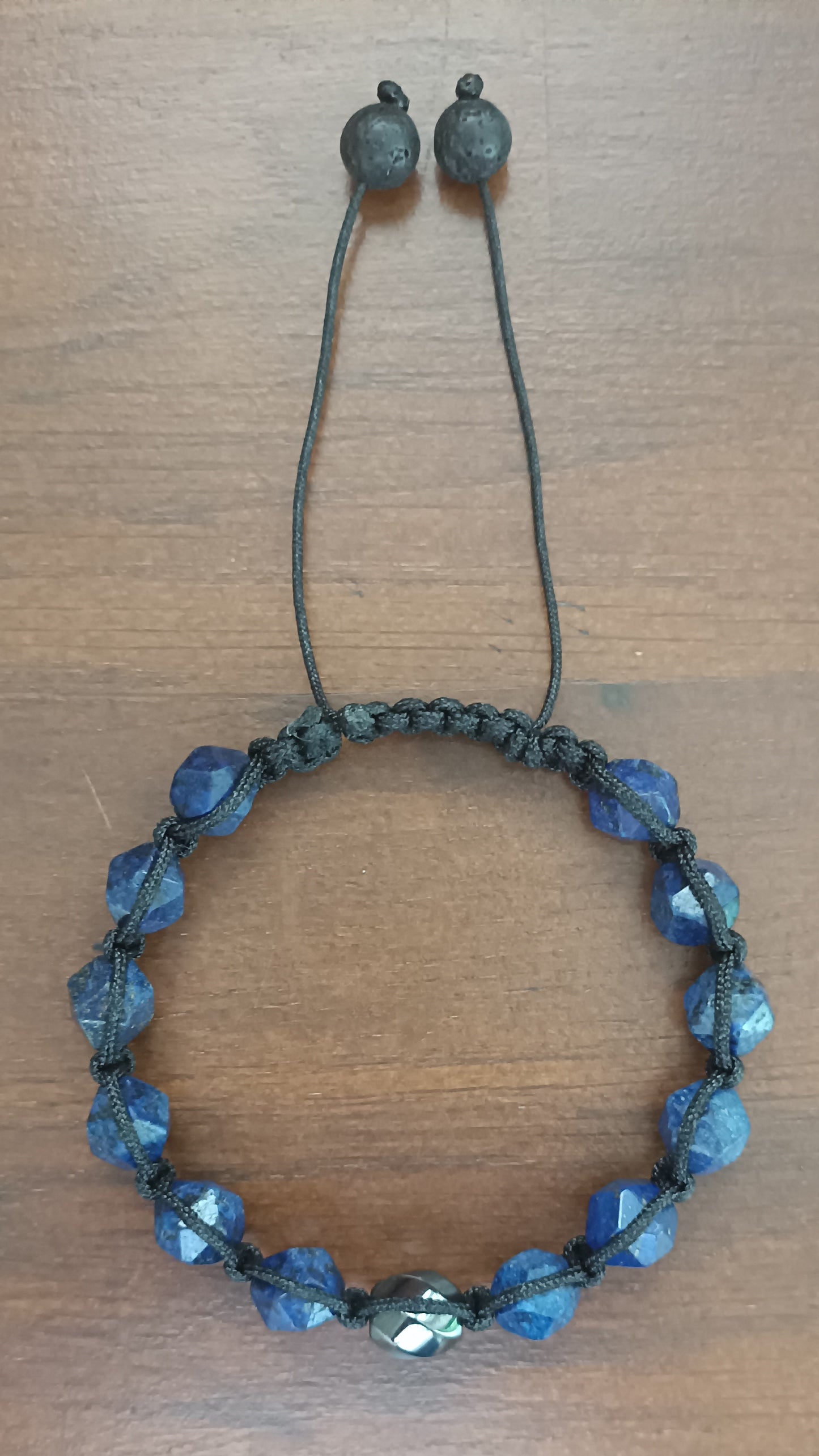 Lapis lazuli men's bracelet